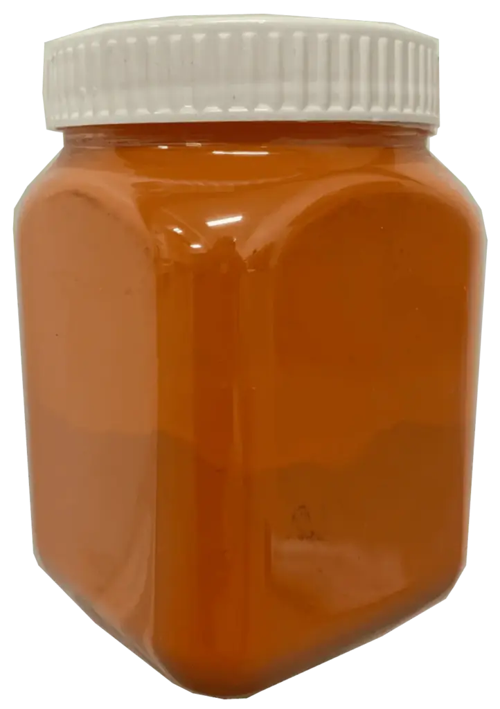 Bottle of yellow food dye for Shy Feeders.