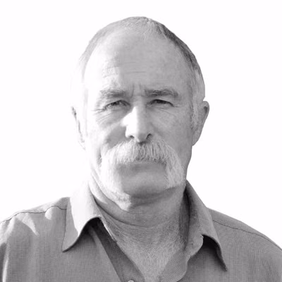 Peter Tonkin in a black-and-white portrait.